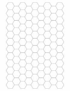1/2 Inch Letter Size Hexagon Graph Paper