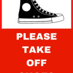 Please Take Off Shoes Sign