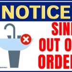 Sink Out Of Order Sign