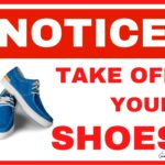 Take Off Your Shoes Sign