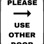 Please Use Other Door Sign Template