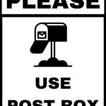 Please Use Post Box Sign