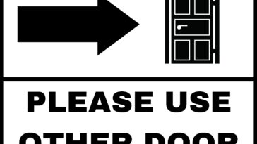 Please Use The Other Door Sign