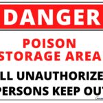 Danger Sign Poison Storage Area – All Unauthorized Persons Keep Out
