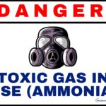 Danger Sign Toxic Gas In Use (Ammonia)