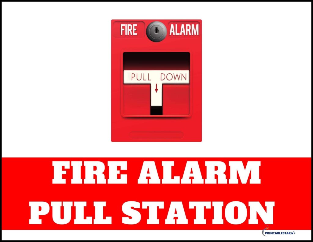 Fire Alarm Pull Station Signs