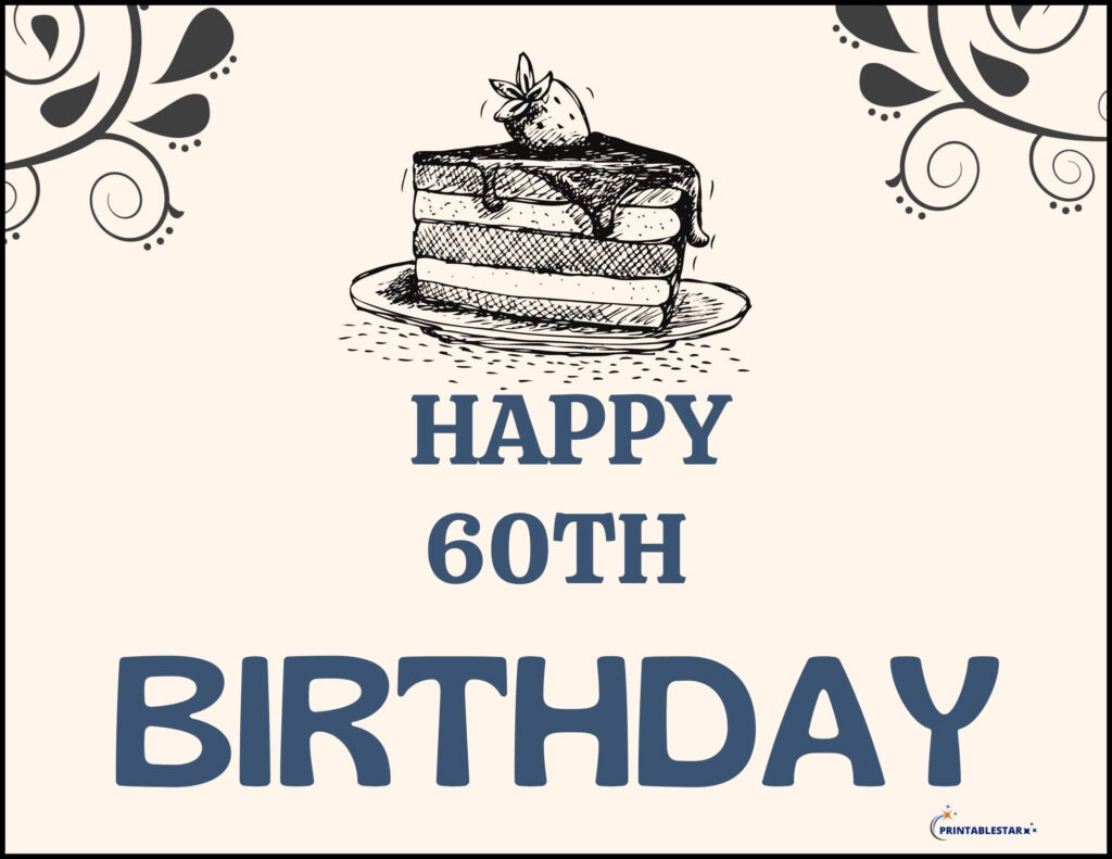 Happy 60th Birthday Sign
