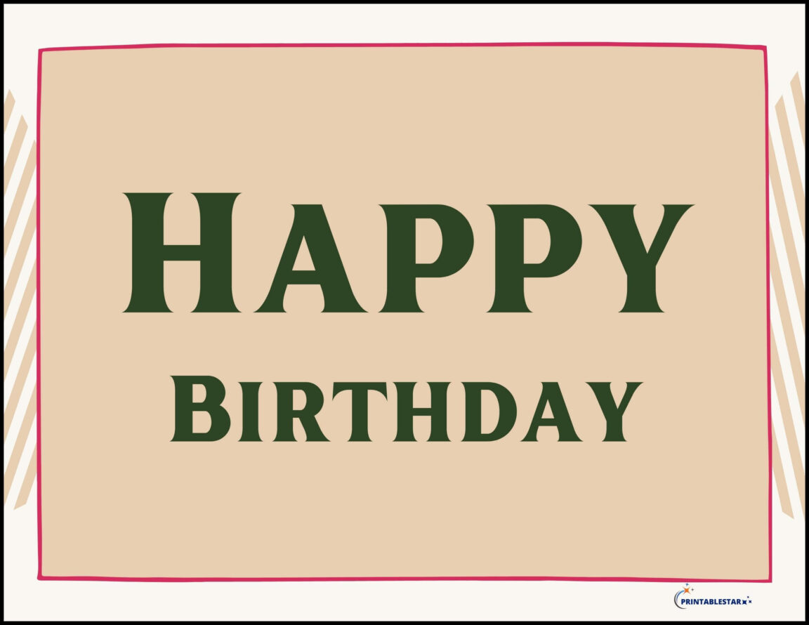 Happy Birthday Door Sign | FREE Download