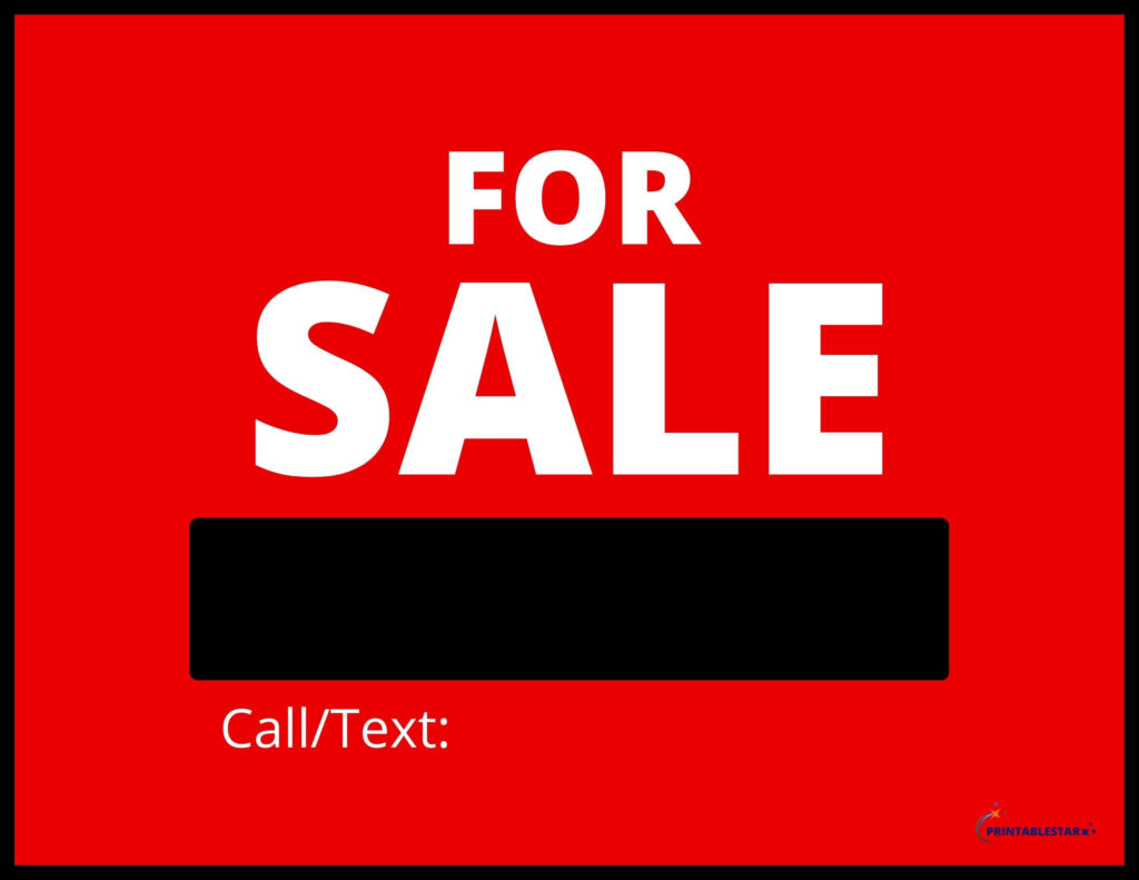 For Sale Sign PDF